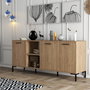 Hanah Home Aurora - 1636 Consola Industrial Bohemia Roble